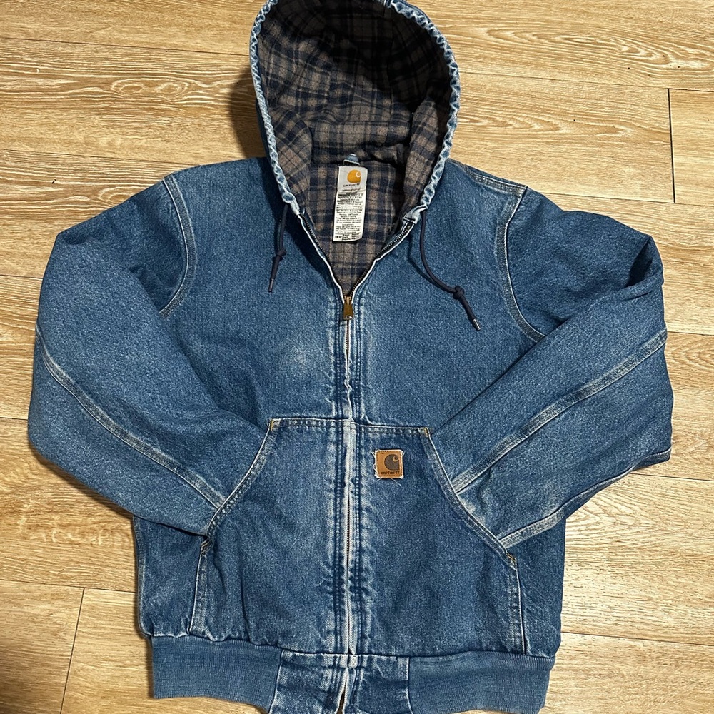 VTG Carhartt Active Jacket denim blanket lined